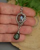 wisiory Długi wisiorek kolorowe labradoryty wire wrapping 3