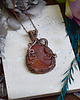 wisiory Miedziany wisiorek wire wrapping z jaspisem Coffee Bean 4