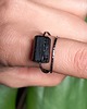 pierścionki srebrne Pierścionek BLACK amulet rozmiar 18 3
