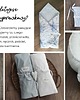 śpiwory i rożki niemowlęce Wafelkowy rożek niemowlęcy 75x75cm - niebieskie begonie 3