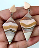 kolczyki z masy plastycznej Geometryczne Kolczyki w Odcieniach Ziemi 3