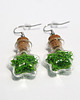 kolczyki szklane Kolczyki fiolki - mech, gwiazda 2