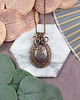 wisiory Miedziany wisiorek wire wrapping z mookaitem #540 1