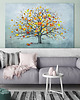 obrazy Obraz na płótnie z drzewem w turkusie 120x80cm 1
