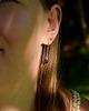 kolczyki wire wrapping Kolczyki krople ametyst długie przewlekane wire wrapping 2