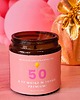 świece zapachowe Świeca sojowa w szkle na 50 urodziny 2