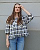 koszule damskie  Upcyklingowa koszula w kratę -unikat 1/1 1