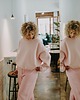 bluza bez kaptura damska Bluza Basic oversize pudrowy róż 1