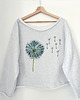 bluza bez kaptura damska Dmuchawiec Szara bluza cięta Bez ściągaczy 1