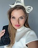fascynatory Fascynator ślubny ELZA ECRU   Z woalką / oraz inne kolory 2