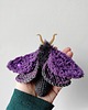 dodatki - różne Motylek Ćma fioletowa z cekinami mały objekt decoracyjny 2