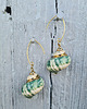 kolczyki pozłacane Kolczyki srebro złocone TURQUOISE SEASHELLS 1