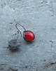 kolczyki wire wrapping ( zamówienie) Świetlista czerwień  -  kolczyki 3