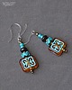 korale Unikatowy komplet turkusowy: naszyjniki, bransoleta, kolczyki Handmade gift 9