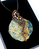 wisiory Koral fossil wisiorek wire wrapping 2