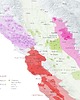 plakaty WINO Kalifornia regiony winiarskie plakat mapa 2
