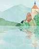 plakaty Jezioro Bled Słowenia - vintage plakat art giclee 4