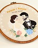 Ślub - inne Haft ślubny w oprawie 20 cm,pamiątka ślubna, podziękowania ślubne 43 2