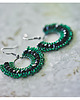 kolczyki szklane Zielone kolczyki z niepełnego koła 3