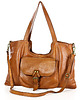 torby na ramię Torebka shopperka skórzana miejska retro bag - MARCO MAZZINI brąz camel 3