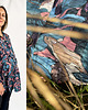 koszule damskie  Różowa KOSZULA oversize/ szmizjerka,  autoski print 100% wiskoza 7