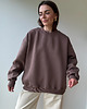 bluza bez kaptura damska Bluza Cheer long choclate 4