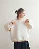 bluza bez kaptura damska Bluza Wafel "W_04" cream 3