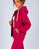bluza z kapturem damska Bluza Na Zamek ,,SUZANA" Amarant 1