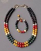 bransoletki - inne Bajecznie kolorowa bransoletka Boho ze szklanych pereł prezent  handmade 3