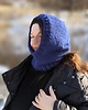 czapki damskie Wełniana BALACLAVA Peruvian- ultramaryna 1