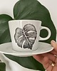 filiżanki Filiżanka do kawy ręcznie malowana Monstera 200ml 1