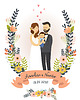 grafiki i ilustracje Ilustracja młodej pary - Ślub - Wesele 5
