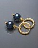 kolczyki pozłacane Pearls /navy blue / vol. 6 - kolczyki pozłacane /12.01.26/ 1
