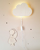 lampy do pokoju dziecka Drewniana lampka nocna Chmurka 3