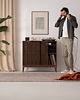 komody i szafki TONN 101 HIGH - szafka pod gramofon, lite drewno orzechowe 1