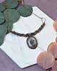 kolie Miedziany naszyjnik wire wrapping z kwarcem z rutylem #502 2