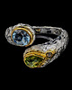 pierścionki srebrne Pierścionek szlachetni bracia- peridot i topaz 1