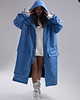 płaszcze damskie Parka Longline Hoodie Oversize baby blue ocieplana 6