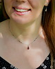 wisiory Delikatny naszyjnik kropla rubin wire wrapping 2