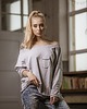 t-shirt damskie T-shirt z kieszonką szary 1