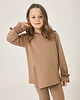 bluzki dla dziewczynki Dziewczęca bluzka - kamelowa bawełna 2