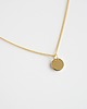 złote naszyjniki 16k Gold Plated Small Round Tag Necklace 2
