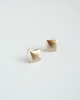 kolczyki złote Kolczyki złote 16k Gold Plated Matt Square Studs 2