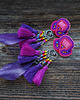 kolczyki soutache Kolorowe kolczyki boho z chwostami 1