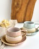 filiżanki Zestaw dla dwojga filiżanka ceramiczna - Różowe i niebieskie migdały 2