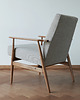 fotele Fotel Lisek PRL, Typ 300-190, Po renowacji, Vintage, Beżowy; Dębowy 3