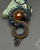 wisiory Orishann, wisior ze smokiem, beading 3