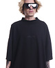 t-shirt damskie Tshirt oversized z półgolfem czarny 1