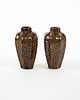 wazony Zestaw brązowych wazonów ceramicznych, duński design, lata 60, Dania 2