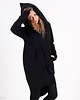 bluza z kapturem damska Długa ciepła bluza z kieszenią , wejściem na kciuki 2